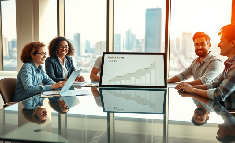 A person applying for a loan with instant response on a laptop.