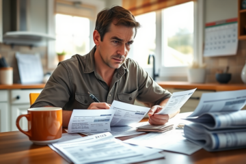 A person calculating their finances and setting up an emergency fund for unexpected expenses.