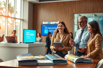 A person receiving fast credit approval to cover unexpected expenses.