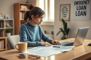 A person looking at loan options for emergency expenses