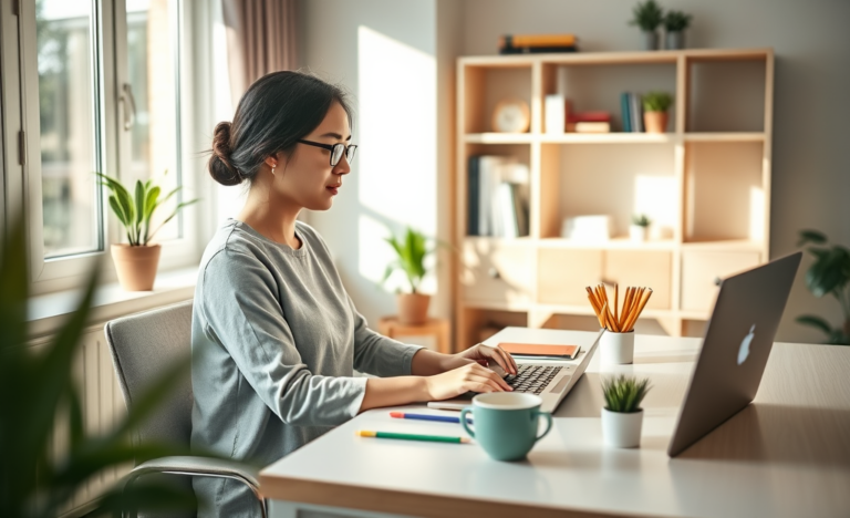 A person checking their loan approval status online.